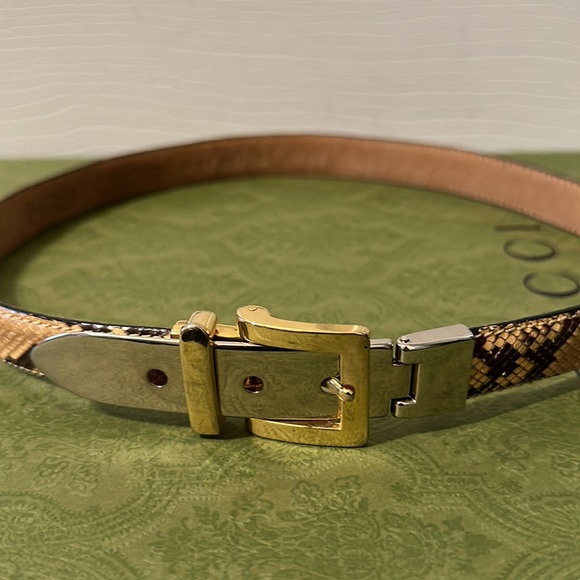 WCM NEW YORK genuine python belt Size Xsmall - Picture 2 of 11